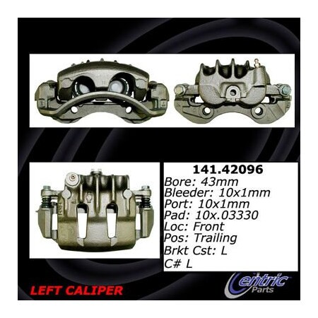 Centric Semi-Loaded Brake Caliper, Parts, 141.42096 141.42096